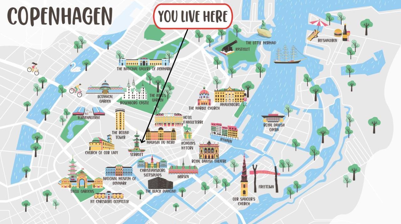 Beautiful Apartments On Stroget In Copenhagen City Center 外观 照片